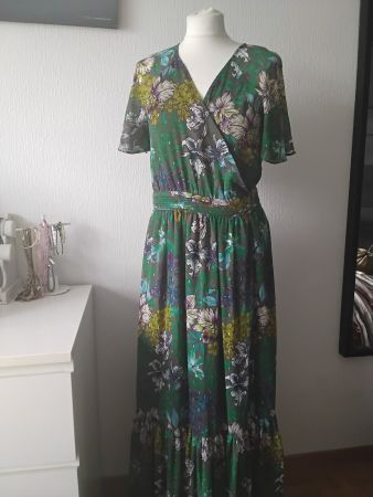 Robe longue fleurie verte,  PROMOD
