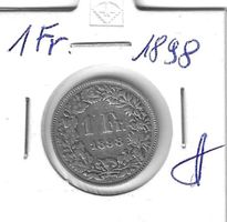 Monnaie Suisse : 1 Fr 1898
