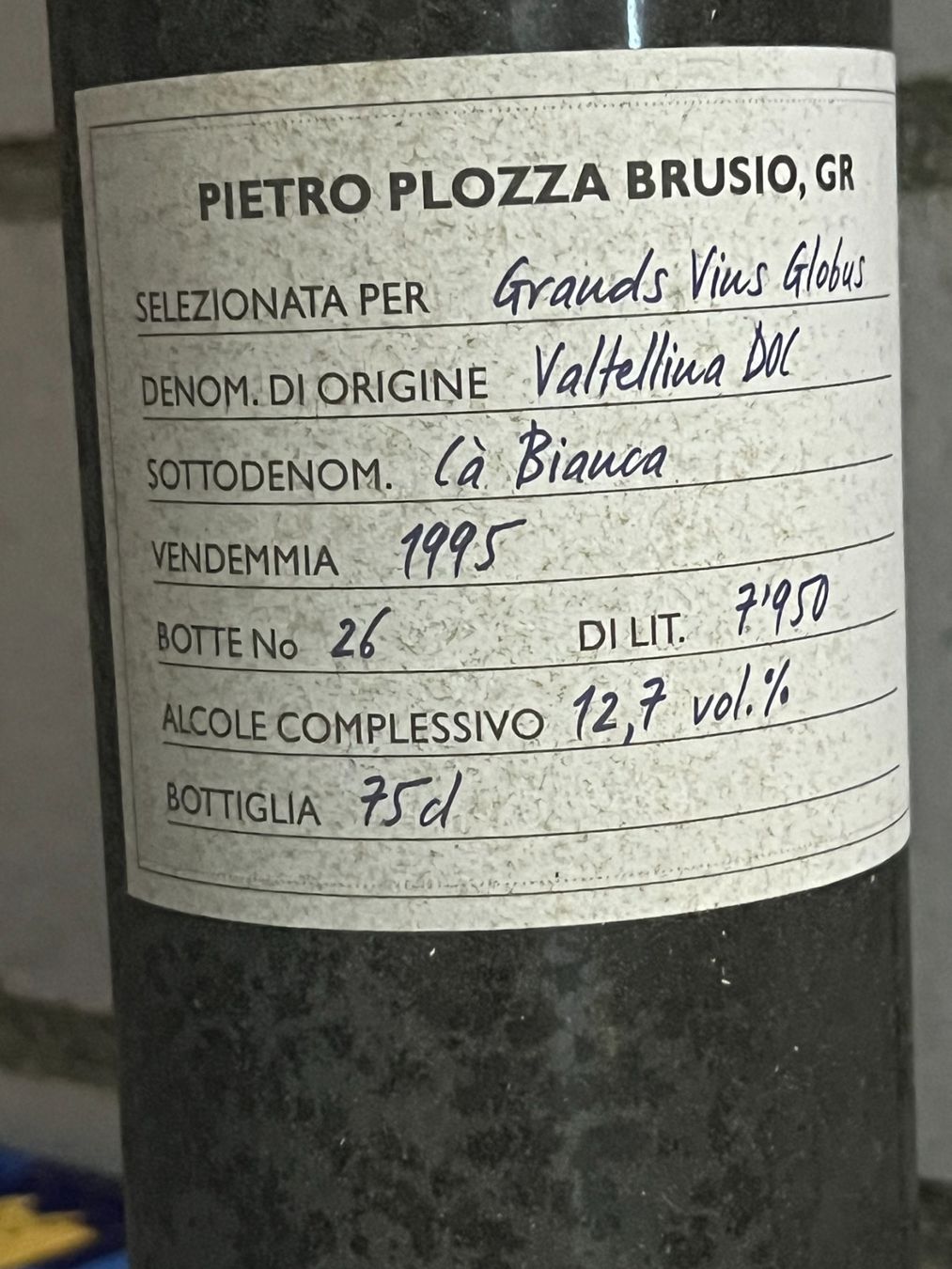 Vino: VALTELINA DOC 1995 Ca Bianca – Nuovo (secondo la descrizione) da Gränichen venduto da Paolosch 1