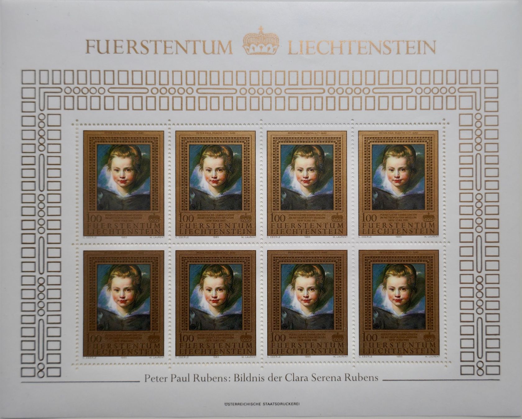 Tous les timbres: Fl Kleinbogen Satz 1985 Gemälde postfrisch** – Neuf (Voir description) à Möhlin par PHILABARTIS 3