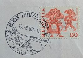 Werbestempel 15.8.80 (Birmensdorf) auf Beleg