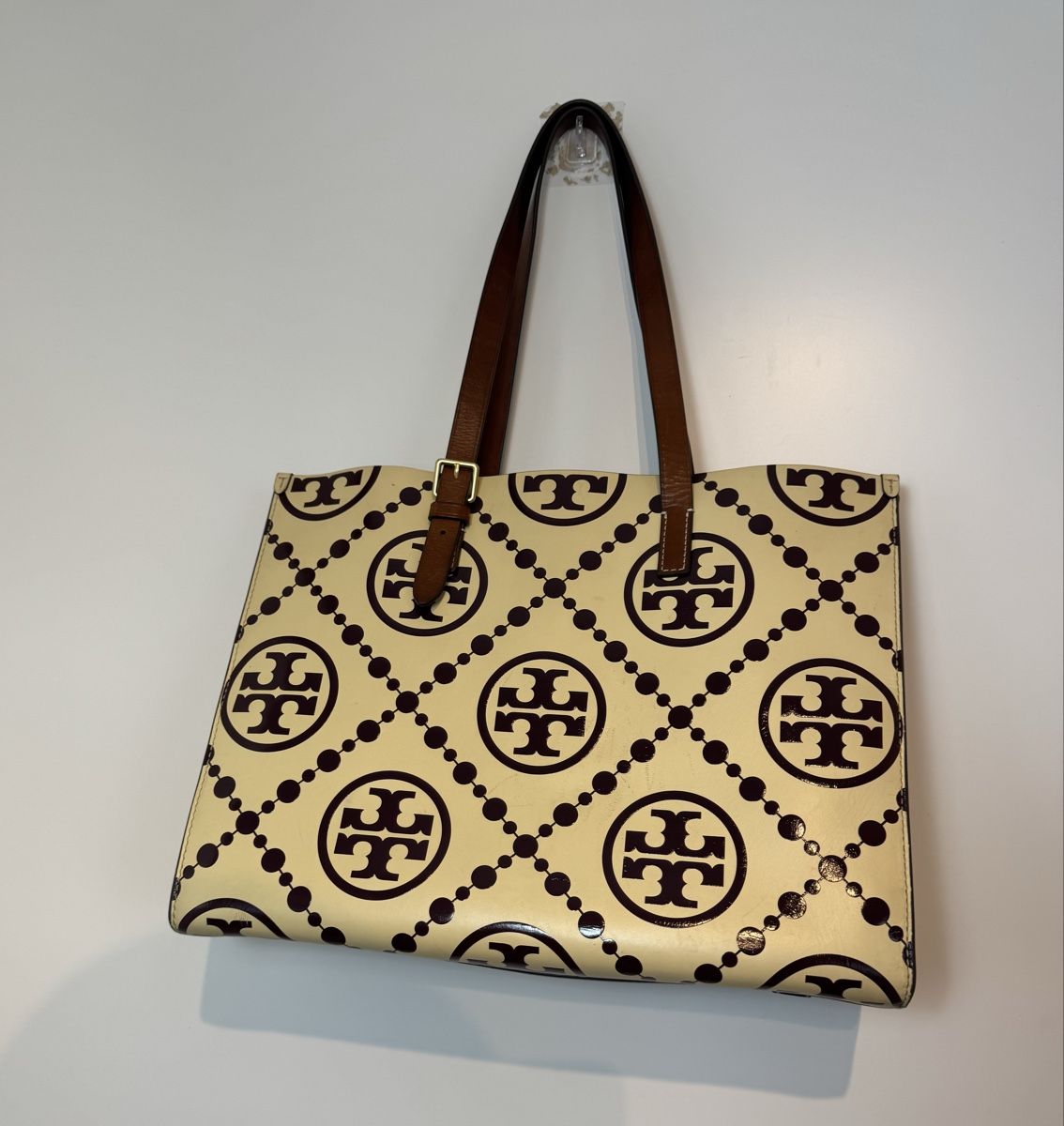 Tory Burch Borse da donna: Tory Burch T Monogram Contrast Tote Bag – Usato da Hurden venduto da rac_wyf8
