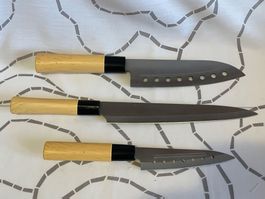 3 "Japanische" Küchenmesser wie neu, Ab Fr. 1.--