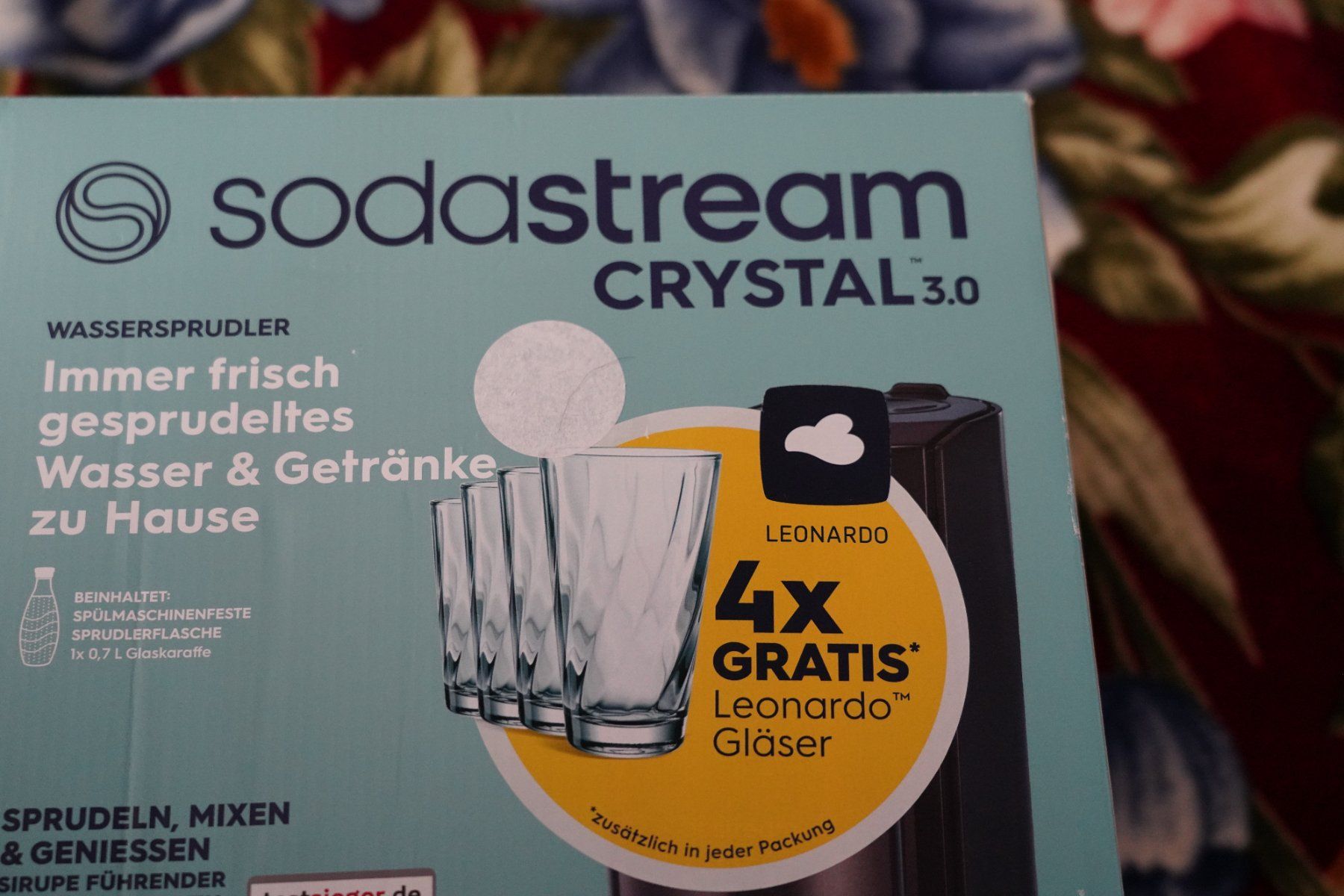 Elettrodomestici da cucina: SodaStream Crystal CQC mit Leonardo 4Gläser – Nuovo e nell'imballaggio originale da Kollbrunn venduto da ktngttaa 1