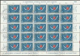 338 Bogen gestempelt ZÜRICH 5 20.XII.58