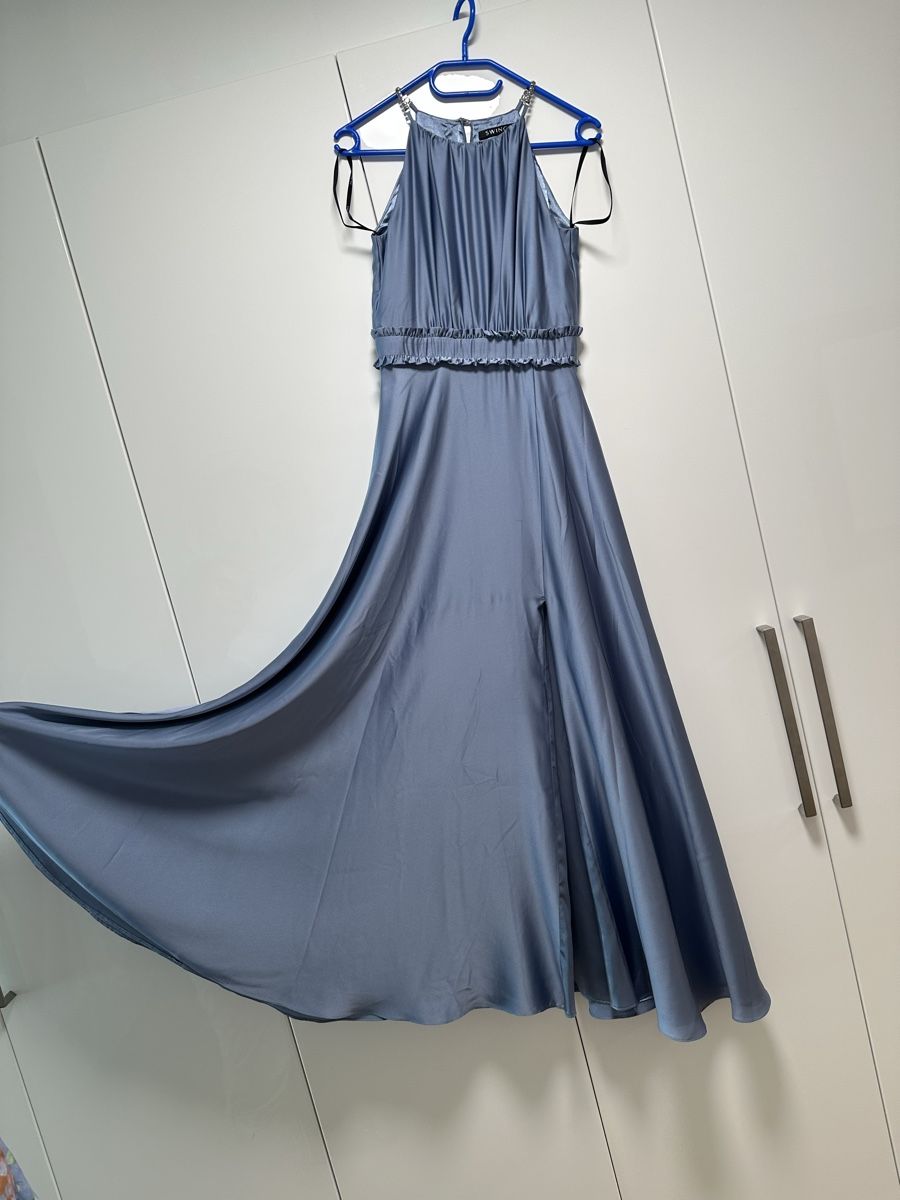 Kleider: Abendkleid Swing blau Grösse 36 mit Schlitz – Neu (gemäss Beschreibung) aus Glattbrugg von SMusic98 3