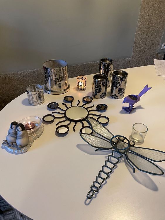 Bougeoirs Et Photophores Décoratifs Argentés PartyLite Pour La Maison