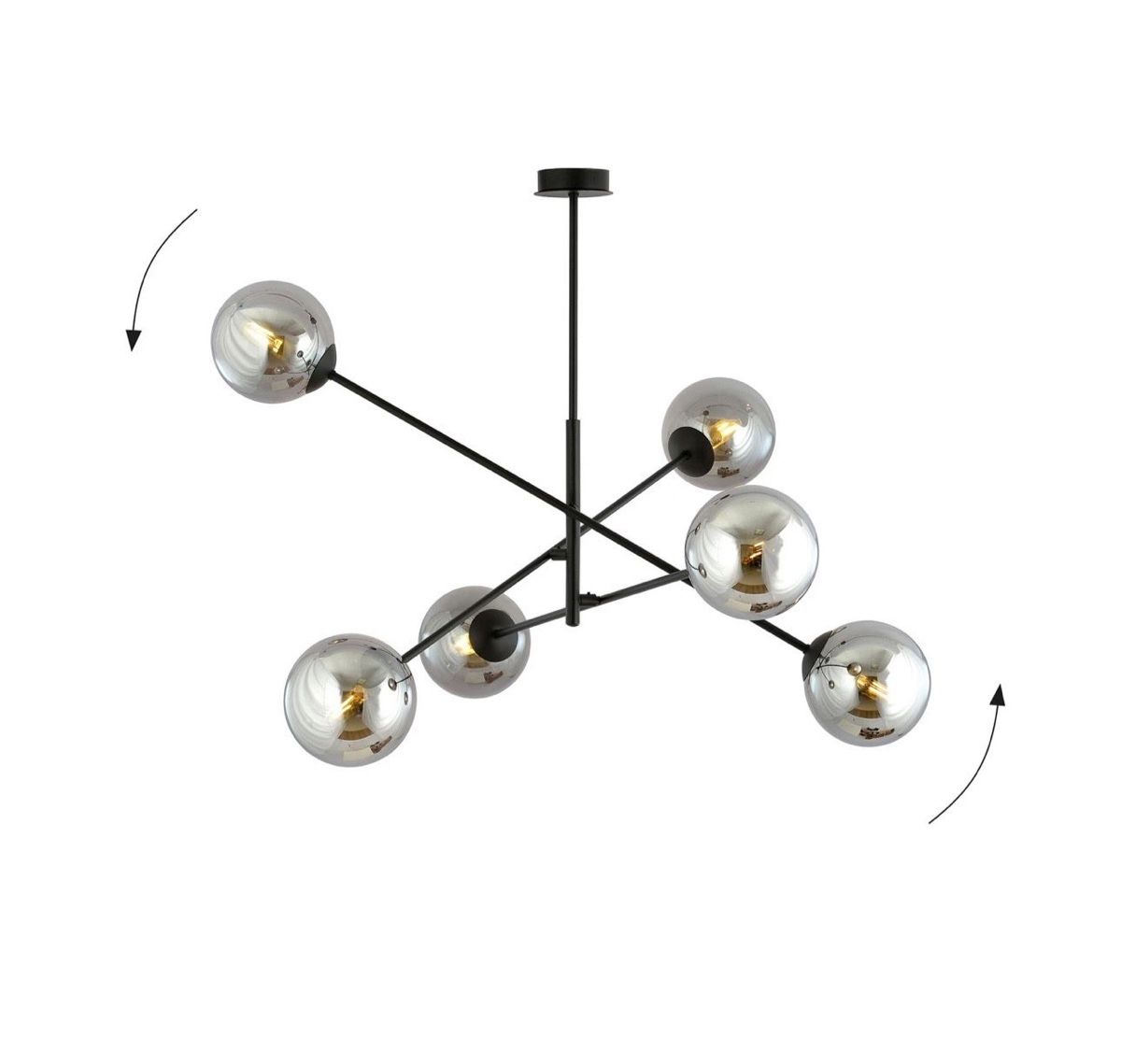 Lampadari & plafoniere: Deckenleuchte Linear, schwarz/grafit, sechsflammig – Usato da Dörflingen venduto da Benz63 2