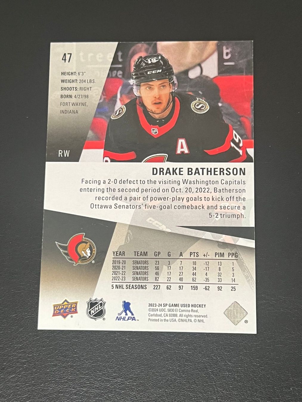 NHL Carte collezionabili: Drake Batherson 2023 83/115 Ottawa Senators – Nuovo (secondo la descrizione) da Möhlin venduto da SwissHockeyCards 1
