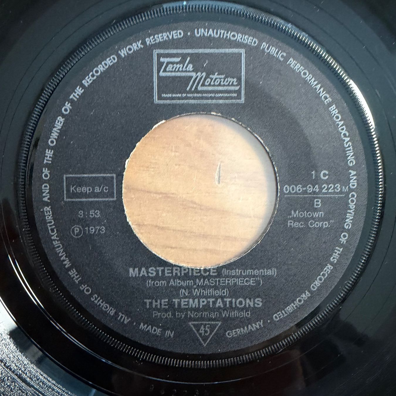 Schallplatten: Temptations - Masterpiece / 1. D-Press. 1973 – Gebraucht aus Gais von soundcave57 3