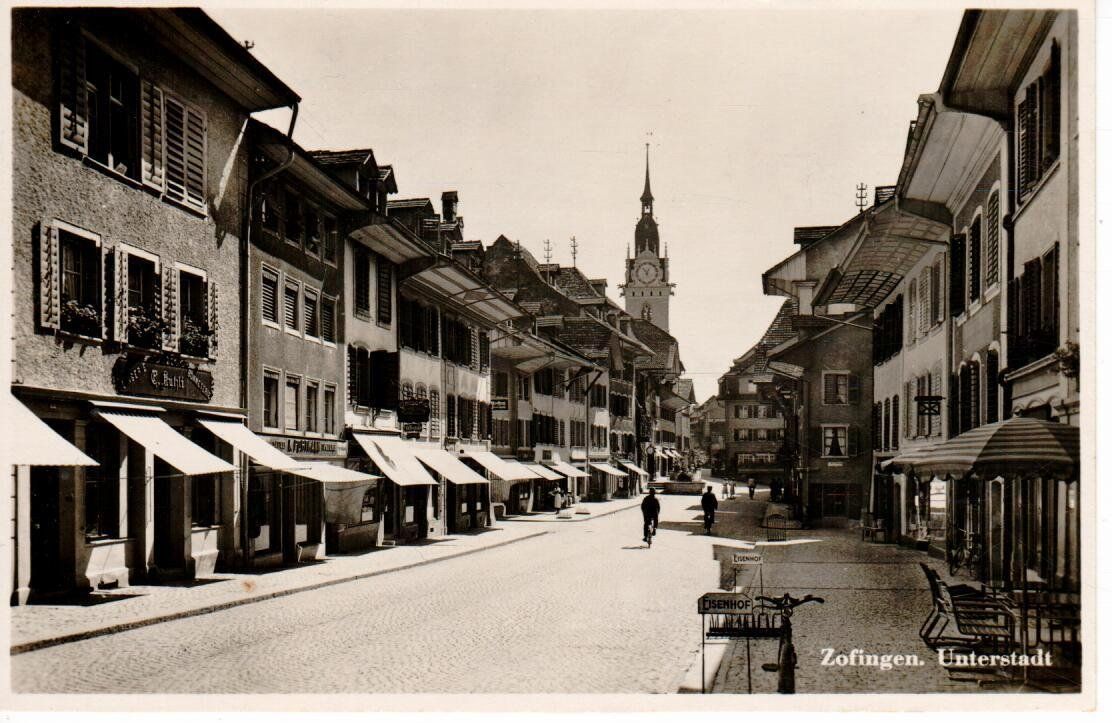 Ansichtskarten: Zofingen Unterstadt 1935 – Gebraucht aus Wolhusen von Curver9