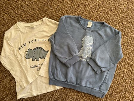 H&M Set Langarmshirt und Pullover Dino Grösse 104
