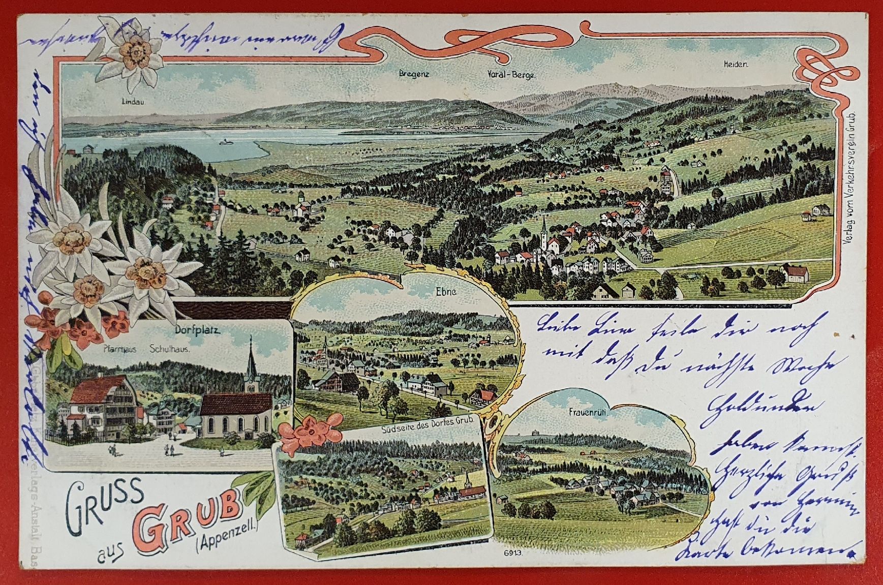 Cartoline postali: Gruss aus Grub 1901 – Usato da Kreuzlingen venduto da Rschweiz1