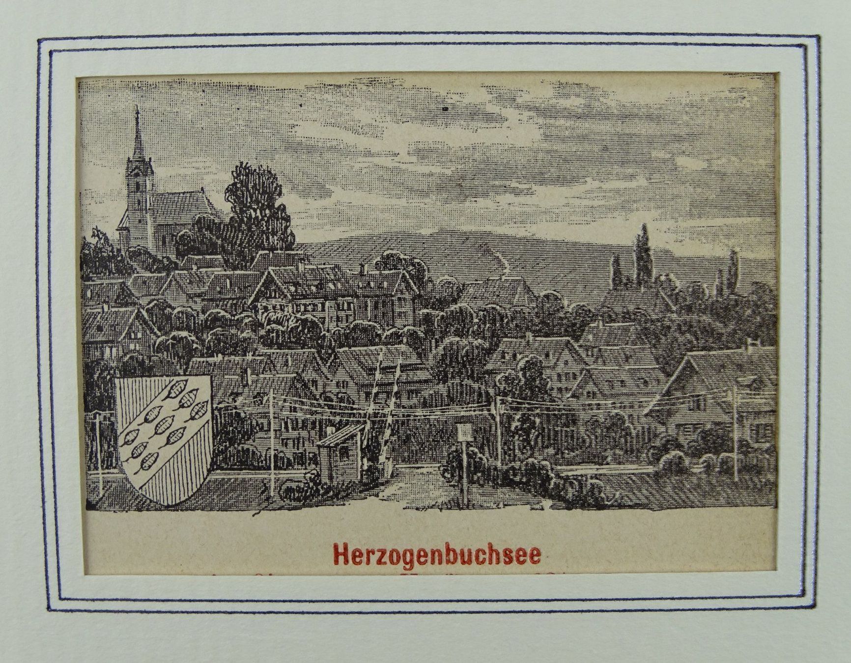 Incisioni: HERZOGENBUCHSEE, ZINKÄTZUNG 1896 – Usato da Grüningen venduto da Kartensammler