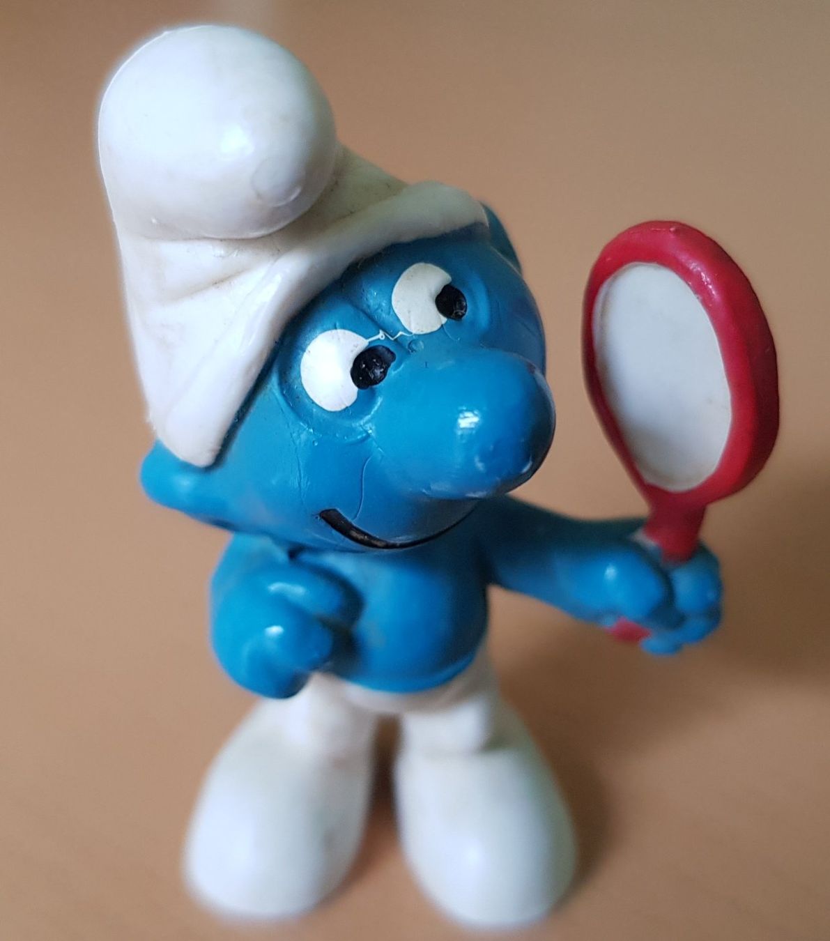 Statuette: Spielfigur: Schlumpf mit Spiegel – Usato da Schaffhausen venduto da asyouwestley