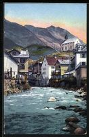 Andermatt, Gotthardstrasse, Dorfpartie m