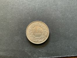 1887 1 FRANKEN VORZÜGLICHE FAST STEMPELGLANZ 