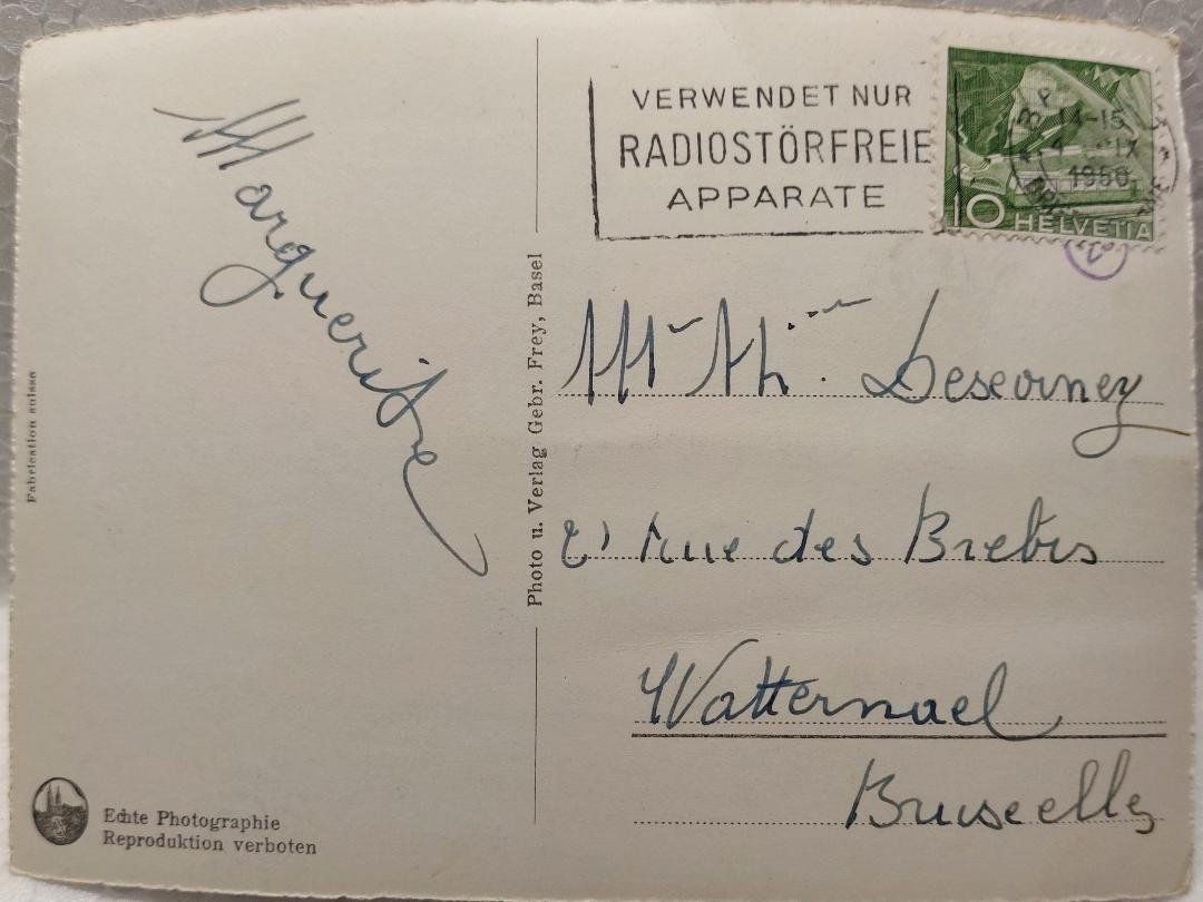 Cartoline postali: BASEL  -  Bundesbahnhof  -  Oldtimer  -  1950 – Usato da Delémont venduto da Domdom1 1