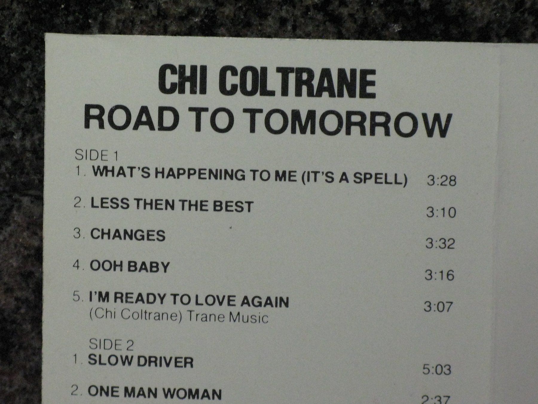 Musicassette: CHI  COLTRANE   Road to  Tomorrow – Usato da Langnau i. E. venduto da gf2_29jt 1