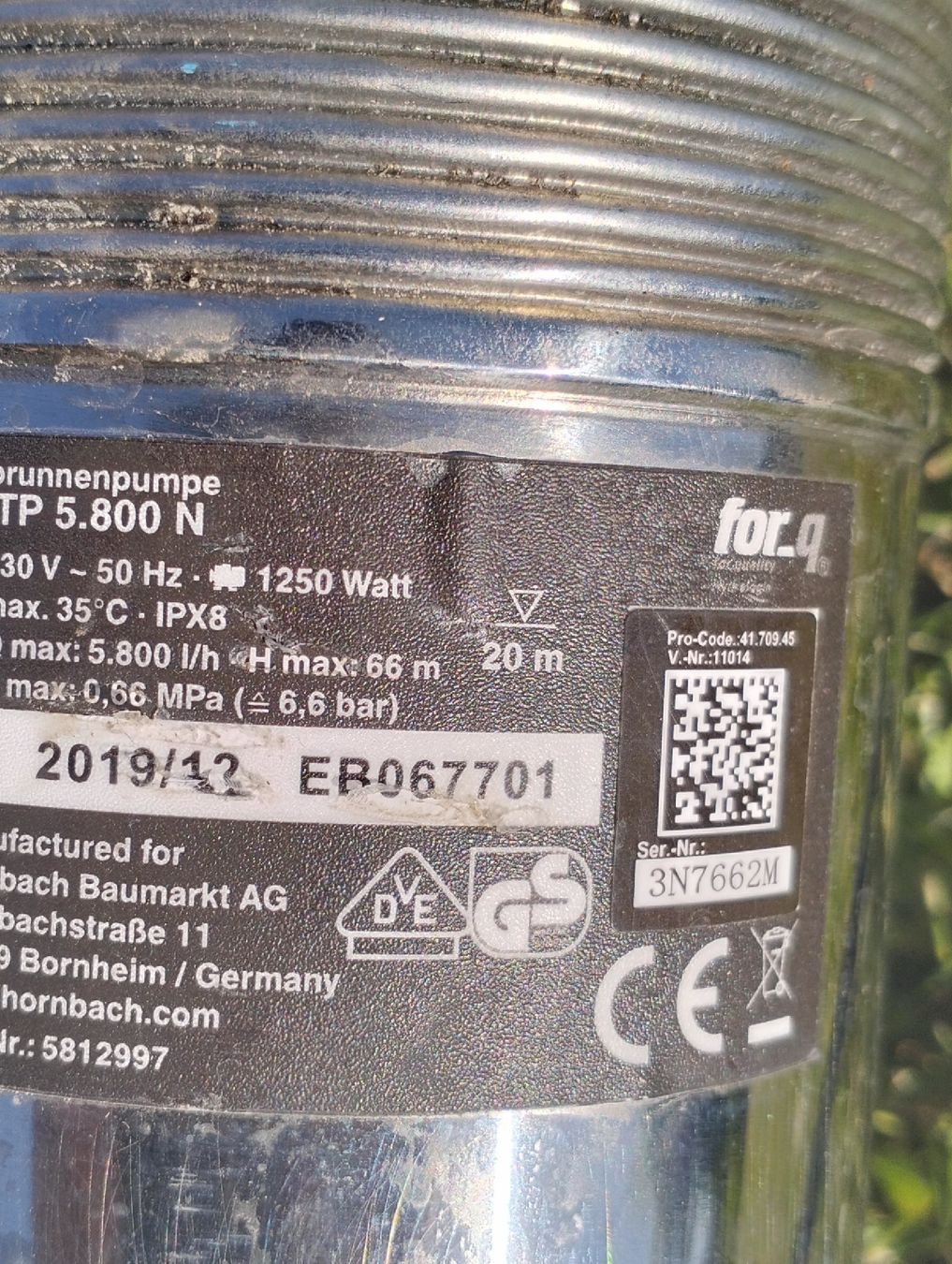Pompe & Parti di ricambio: Tiefenbrunnenpumpe – Usato da Egg (Flawil) venduto da motoguzzi63 5
