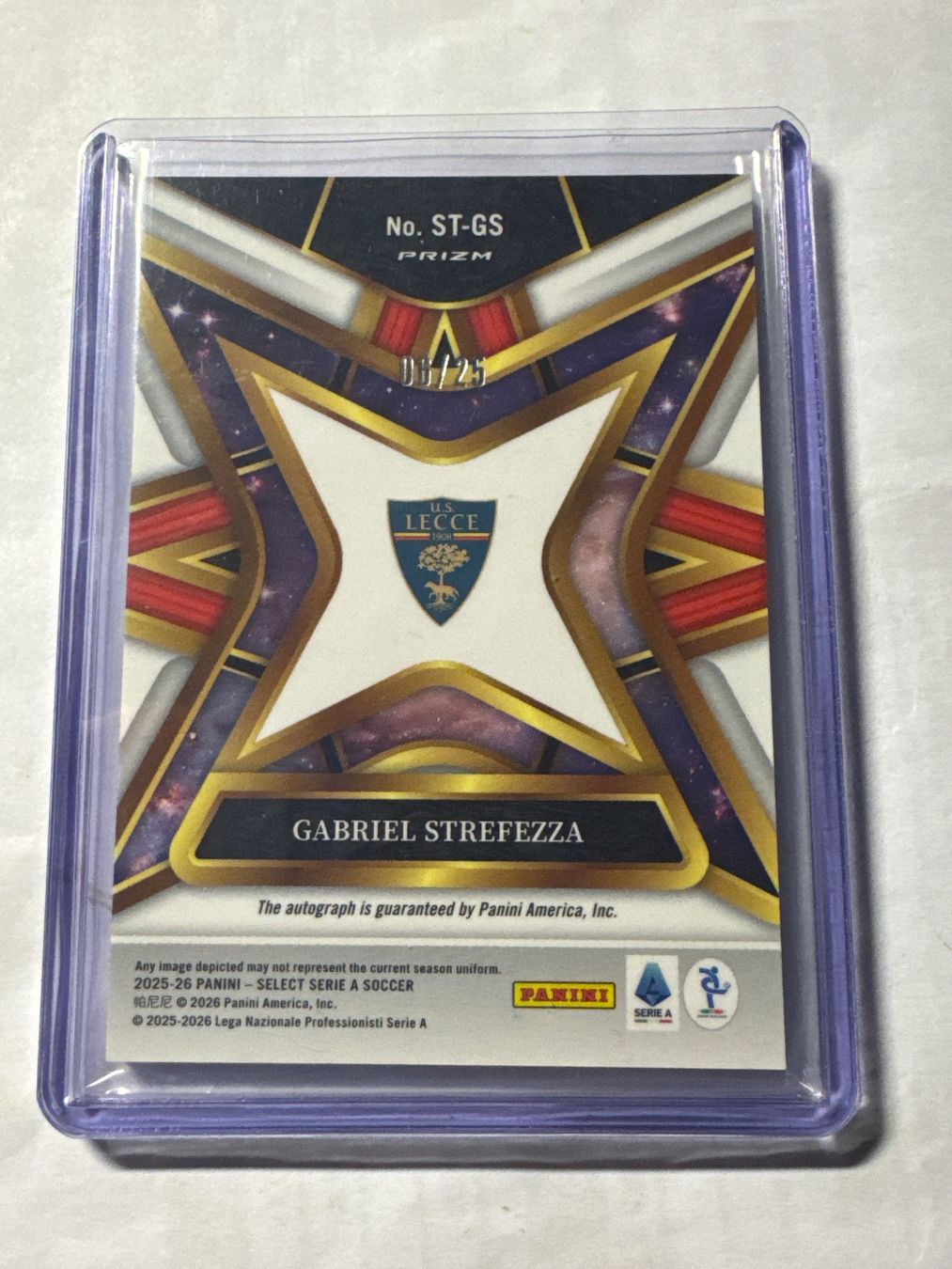 Panini Carte collezionabili: Gabriel Strefezza 2025-26 Panini Select Serie  Star Auto /25 – Nuovo (secondo la descrizione) da Baar venduto da sp7ni 1
