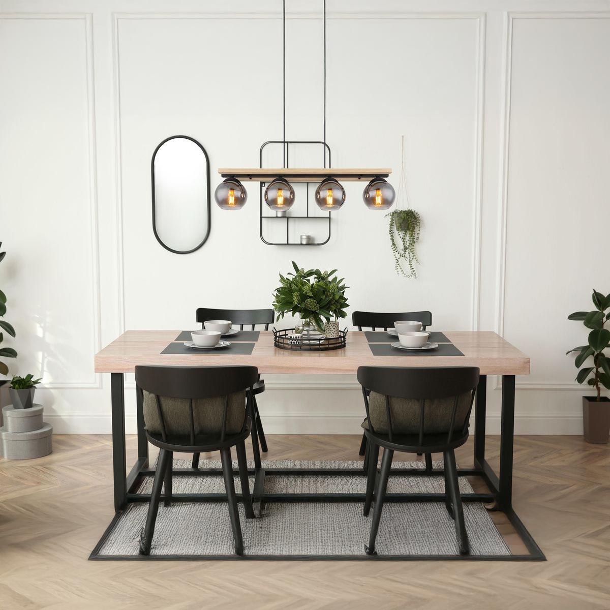 Lampadari & plafoniere: Pendelleuchte, Glas, Holz, 85 cm x 15 cm – Nuovo (secondo la descrizione) da Kreuzlingen venduto da Smart-Light 1
