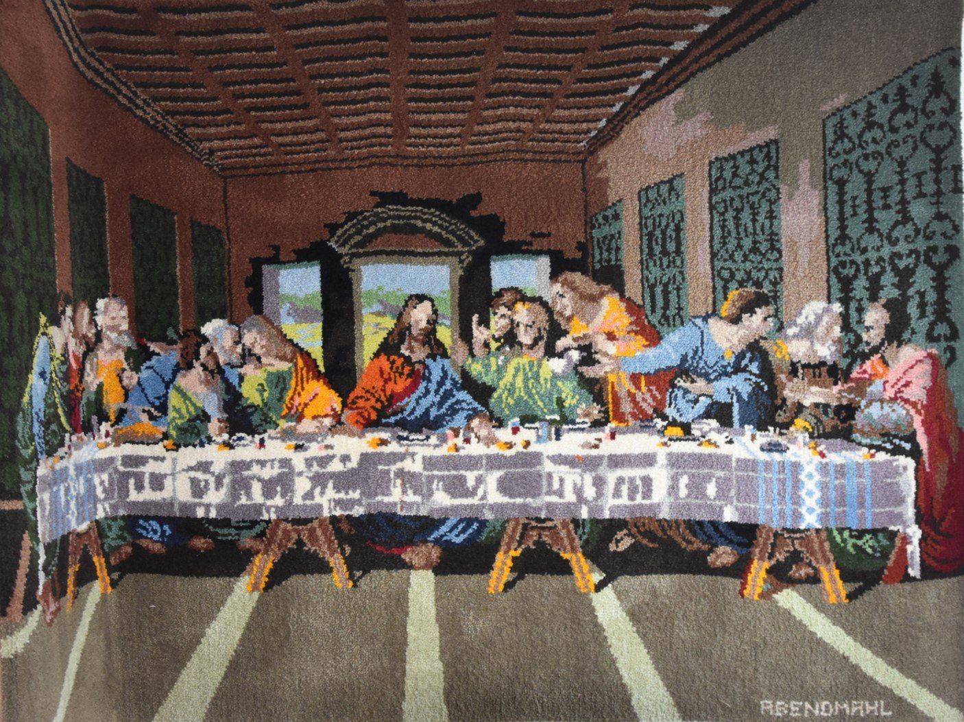 Tappeti: Knüpfteppich "Das Abendmahl" – Usato da St. Gallen venduto da Elmarotto