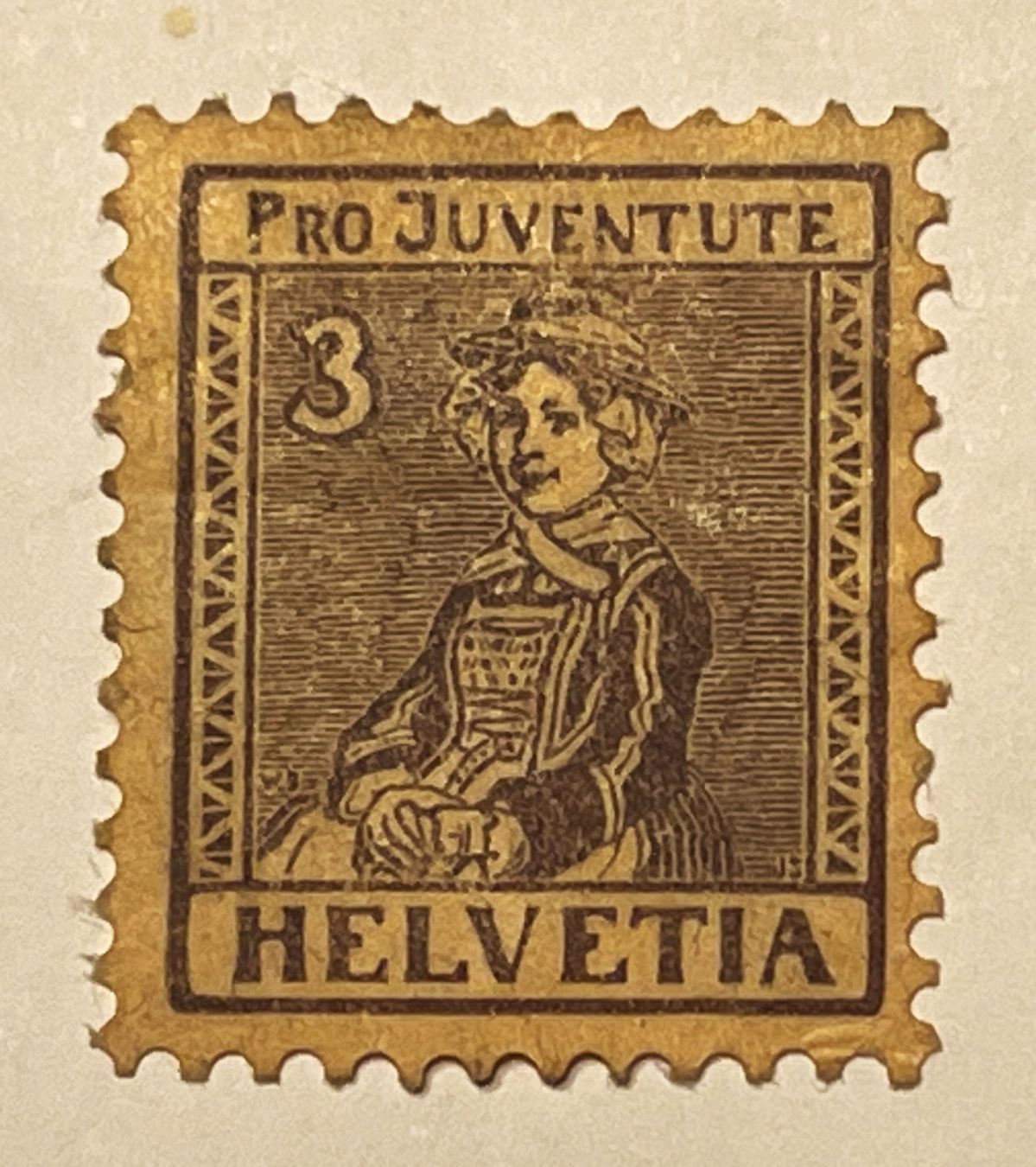 Alle Briefmarken: Pro Juventute 3, 1917, Trachtenbilder – Gebraucht aus Oftringen von Vucki