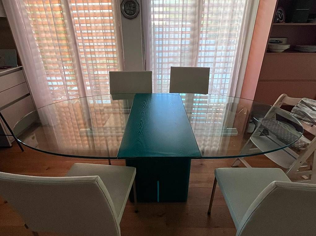 Tische: Glas-Esstisch ausziehbar – Gebraucht aus Nussbaumen von Jfrey54 3