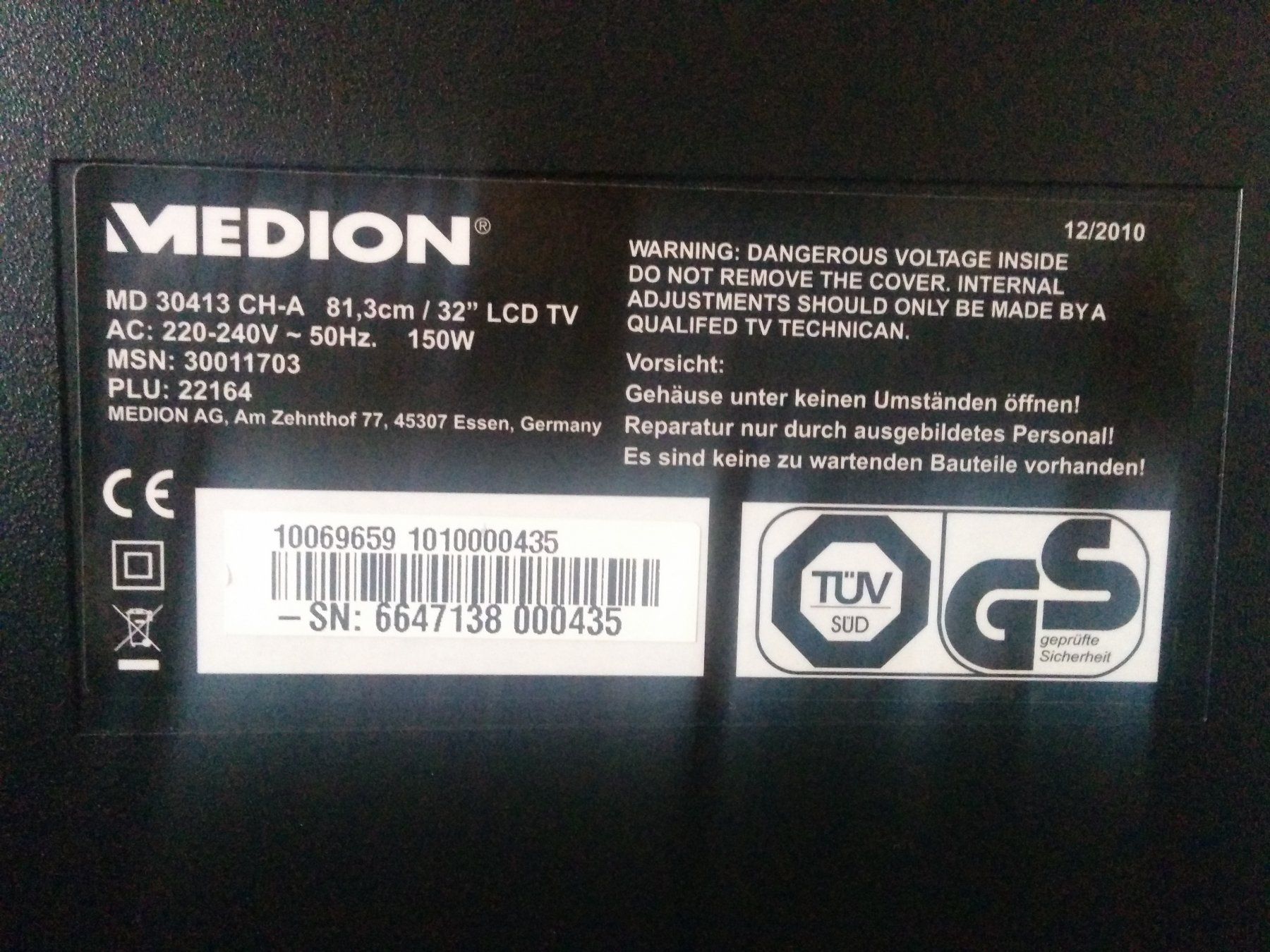 Fernseher: Medion Fernseher Full HD – Gebraucht aus Oberembrach von Doublescale 5
