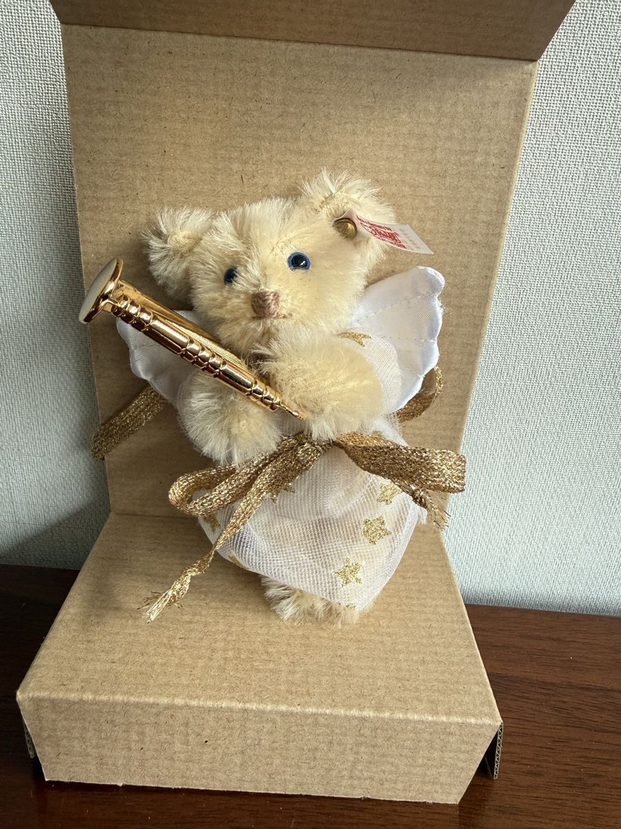 Steiff Tutte le decorazioni: Steiff Teddybär Engel Ornament mit Trompete NEU – Nuovo e nell'imballaggio originale da Mumpf venduto da A_B_E 6