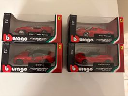 Burago Ferrari Modelle 1/43 Official Ferrari Product, alle 4