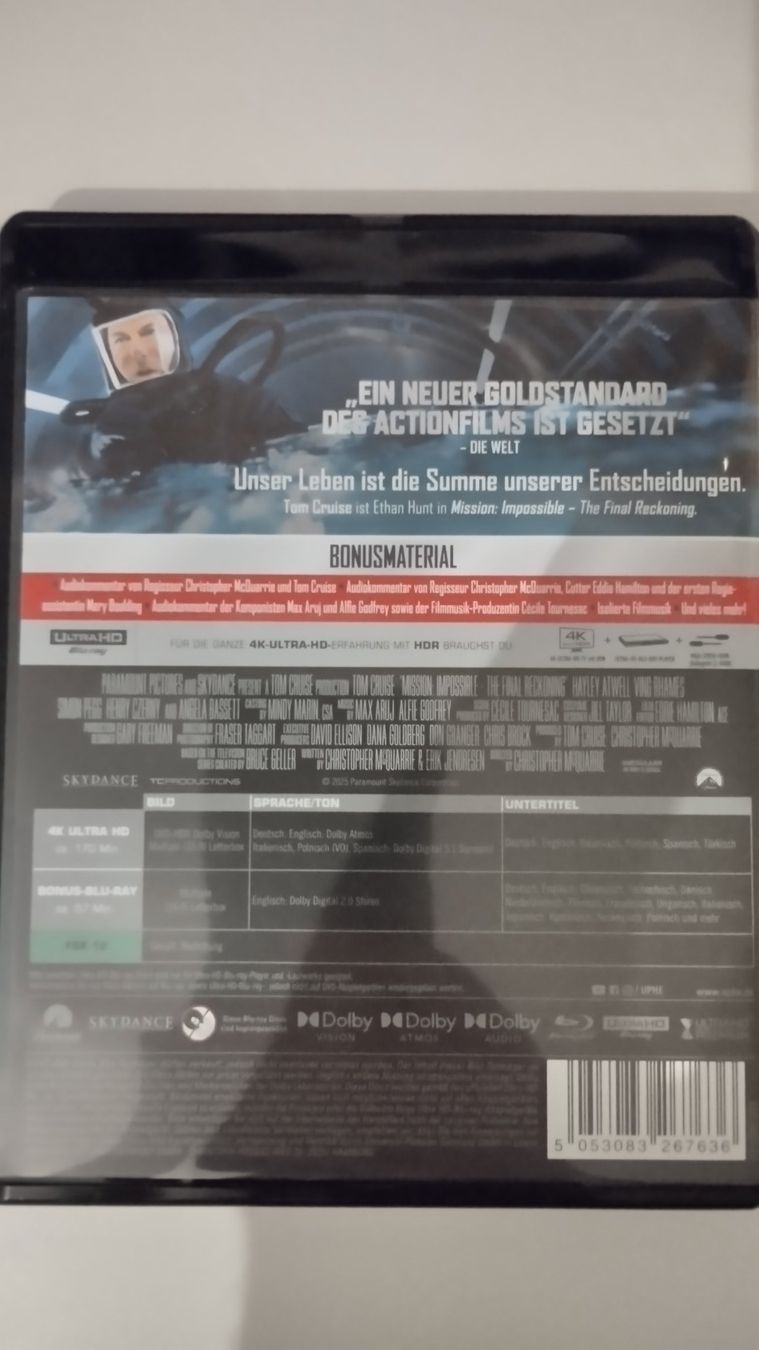 Tous les DVDs: MISSION IMPOSSIBLE - THE FINAL RECKONING 4K + BONUS-BLU-RAY – Neuf (Voir description) à Basel par Bal-Sagoth 1