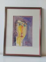 Porträt  Frau  Aquarell  signiert & datiert
