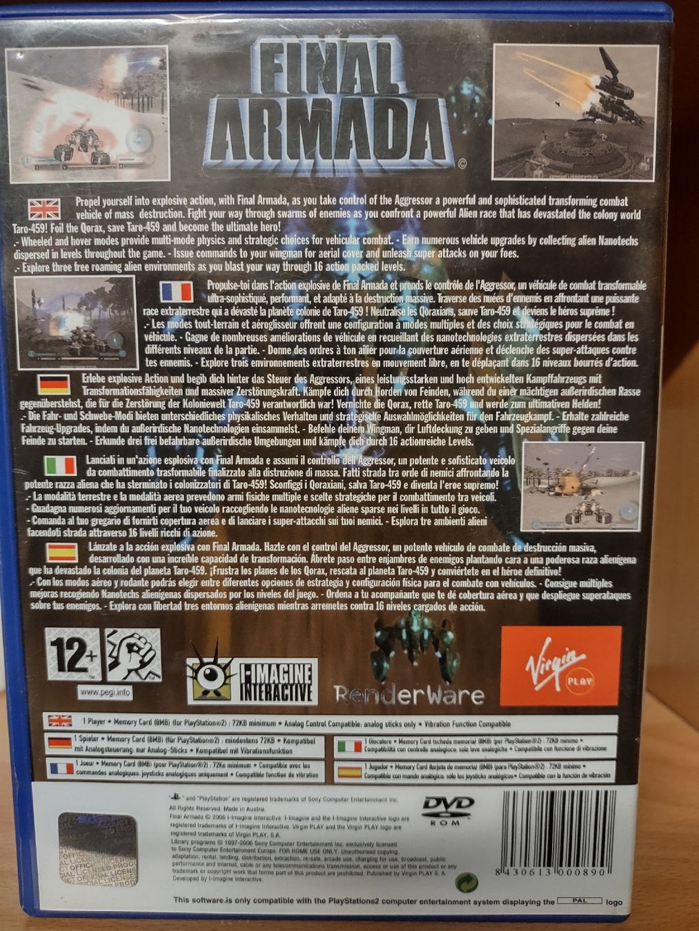 Sony Giochi: Final Armada PS2 - Jeu complet  – Usato da Fribourg venduto da PastGame 1