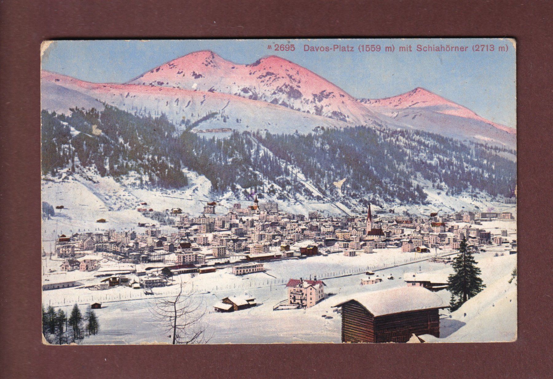 Cartoline postali: DAVOS-PLATZ unter Schnee - 1924 – Usato da Pully venduto da nicecards-shop