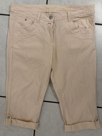 Tom Tailor Capri-Hose Beige Groesse 38 Sommer 2023 Top Zusta