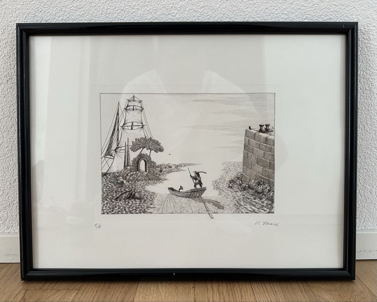 Grafica & Litografie: Surrealistische Radierung E/A handsigniert – Usato da Bettwiesen venduto da bos_6pkg 4