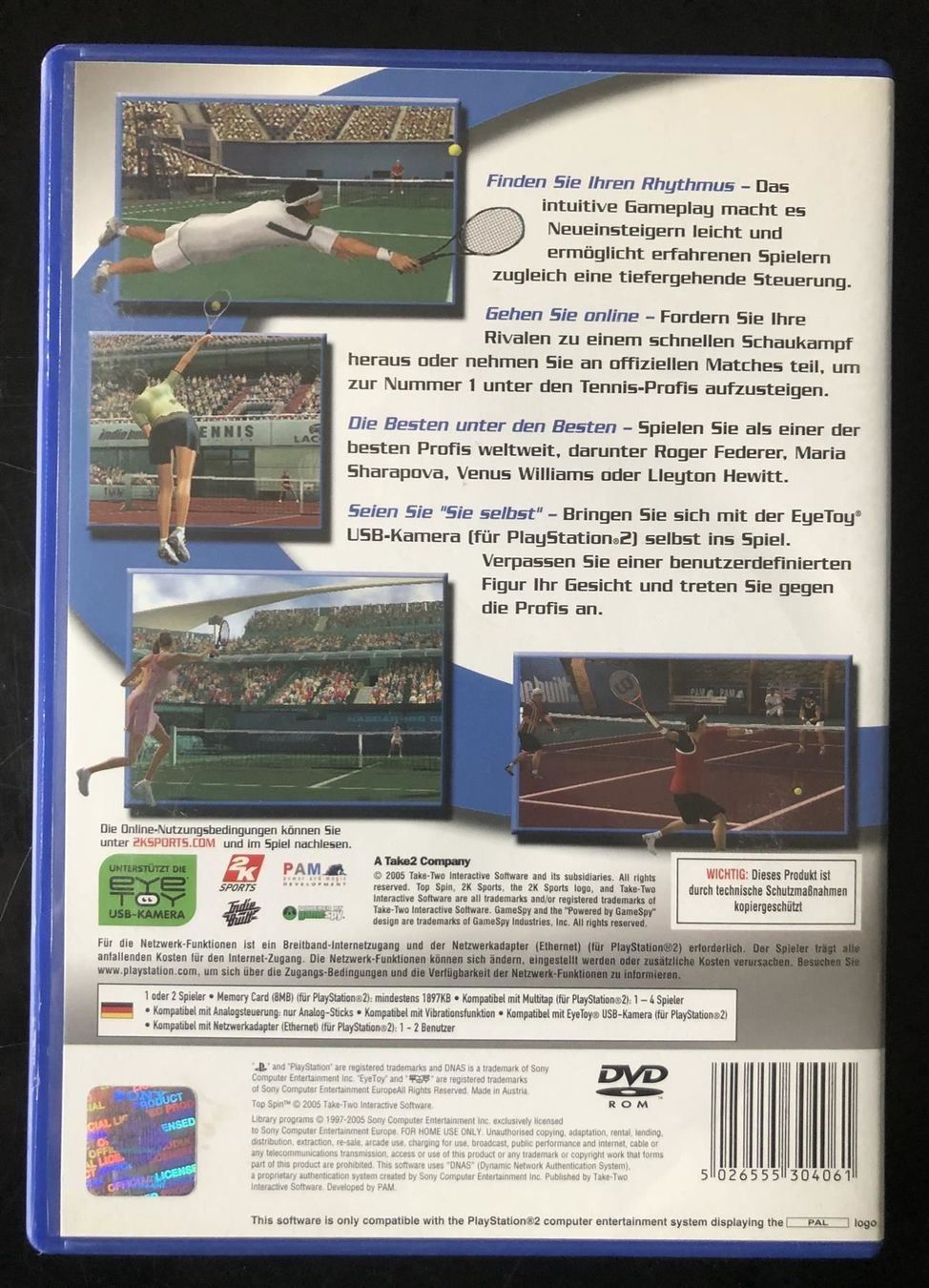 Sony Giochi: Top Spin  (PS-2) – Usato da St. Gallen venduto da elk2021 2