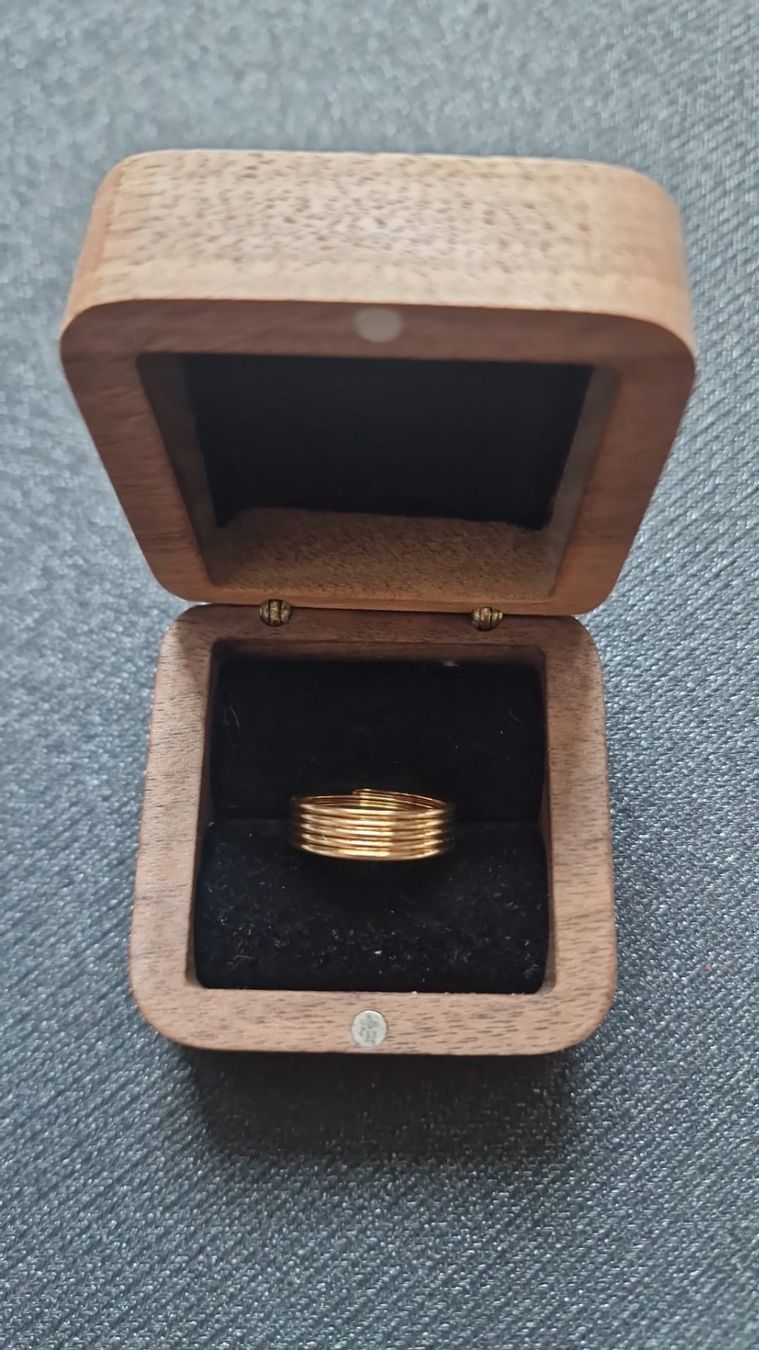 Anelli: Ring chromstahl, goldfarbend Grösse 55 – Nuovo (secondo la descrizione) da St.Gallen venduto da Dombidor