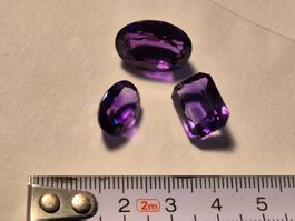 Edelstein Mineralien Amethyst Amethist Cabochon Violett