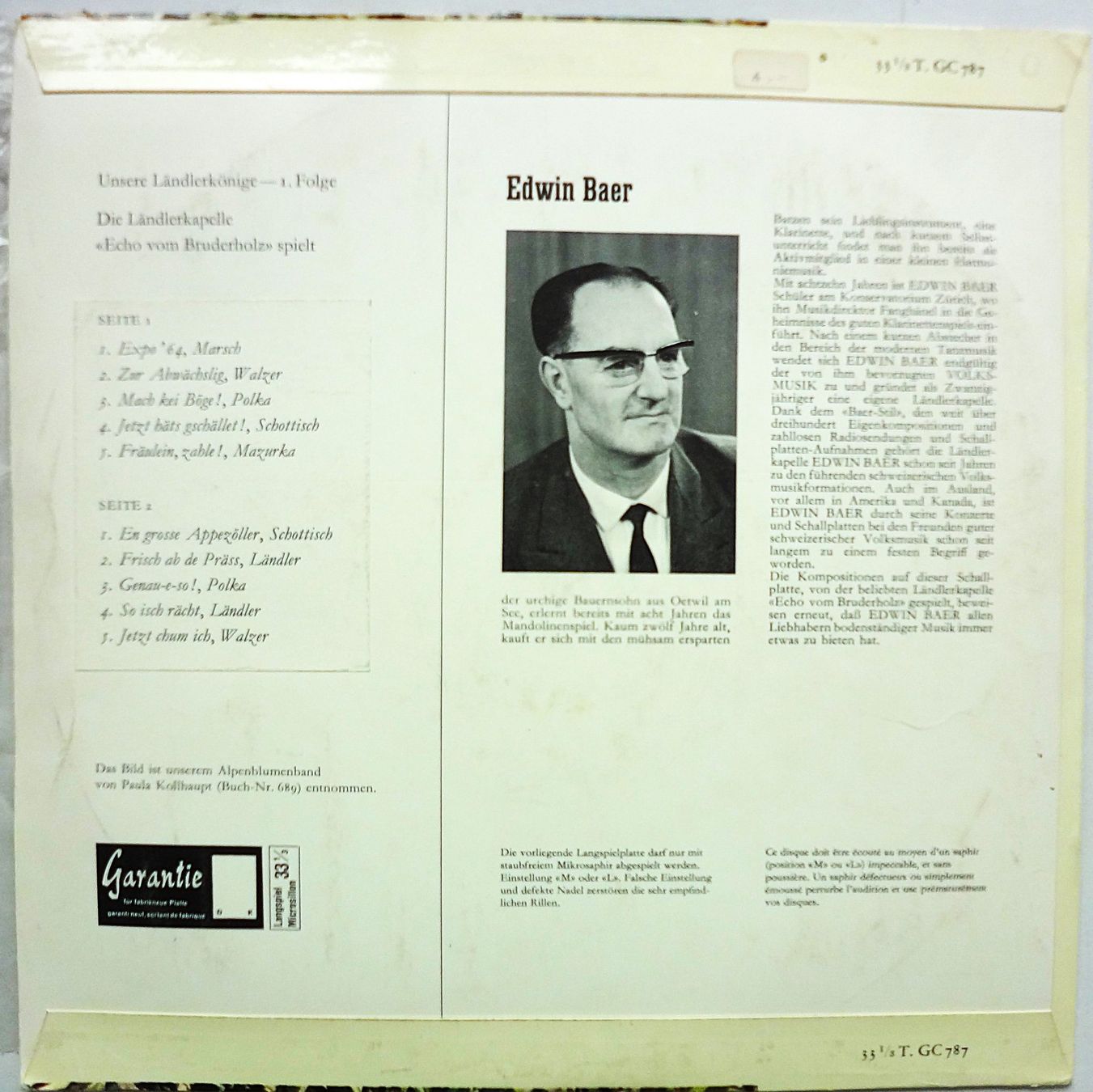 Dischi in vinile: 3 Stück 10'' LPs Ländlermusik – Usato da Hemishofen venduto da Phonomandy 5
