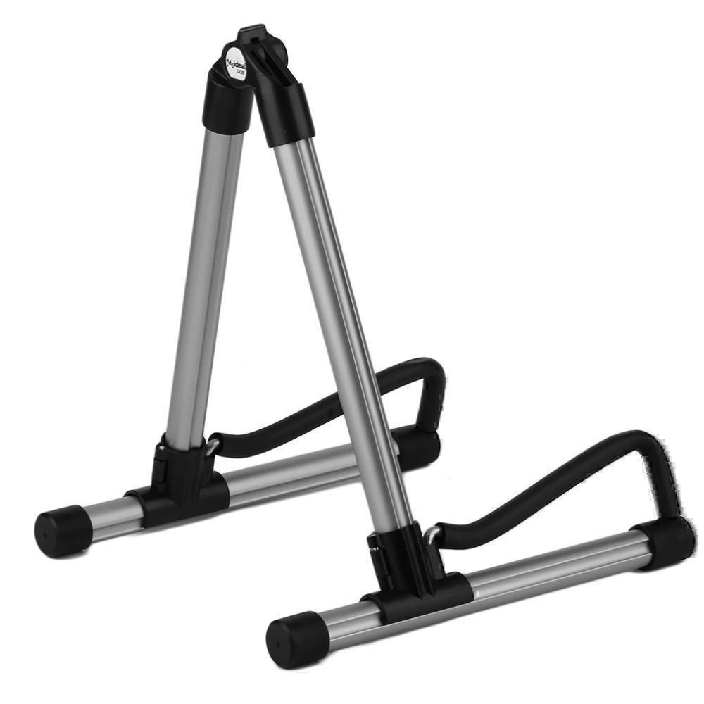 Supporti per strumenti musicali & leggii: Support de guitare pratique en argent – Nuovo e nell'imballaggio originale da Gurmels venduto da Swisspod 2