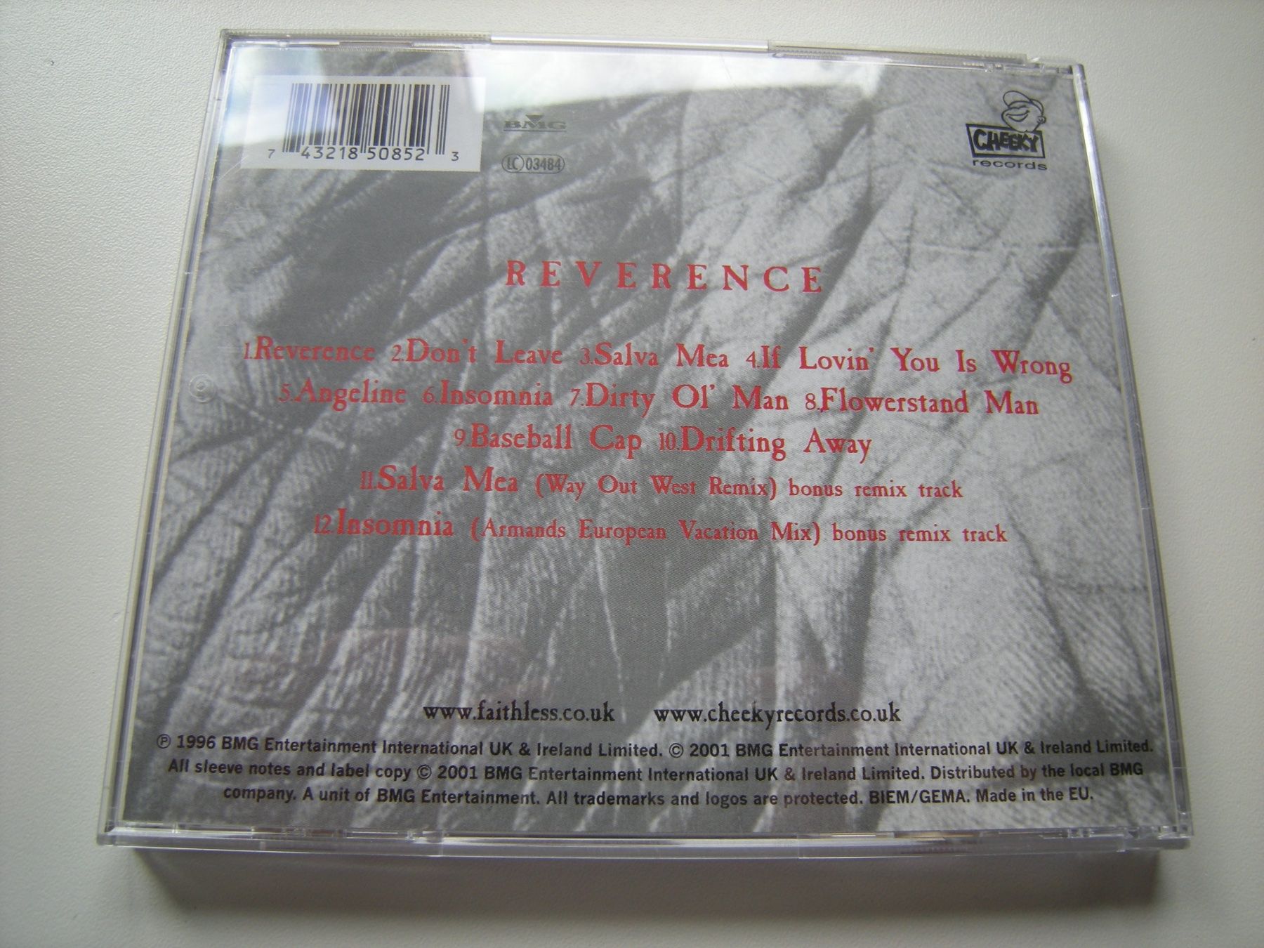 CD: FAITHLESS - Reverence – Usato da Basel venduto da Ceebee62 1