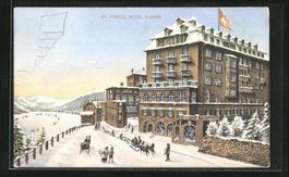 St. Moritz, Hotel Albana, Schlittenfahrt
