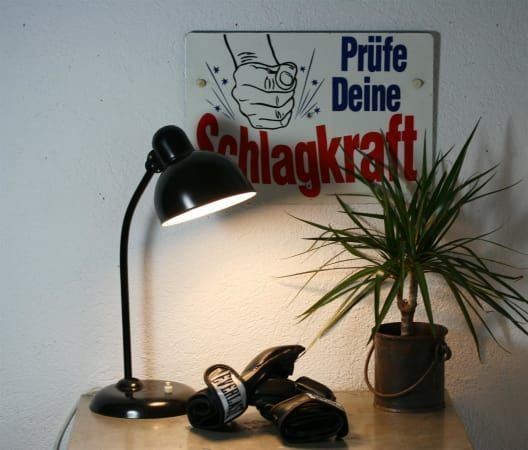 Schilder: Aluminiumschild Prüfe deine Schlagkraft – Gebraucht aus Birrwil von brandschatz_birrwil 2