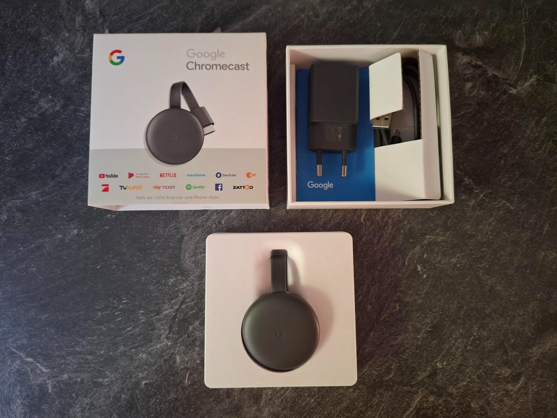 Google Sistemi audio & multimediali: Google Chromecast NC2-6A5 mit Netzteil und Kabel – Usato da Hemmental venduto da F_Trade