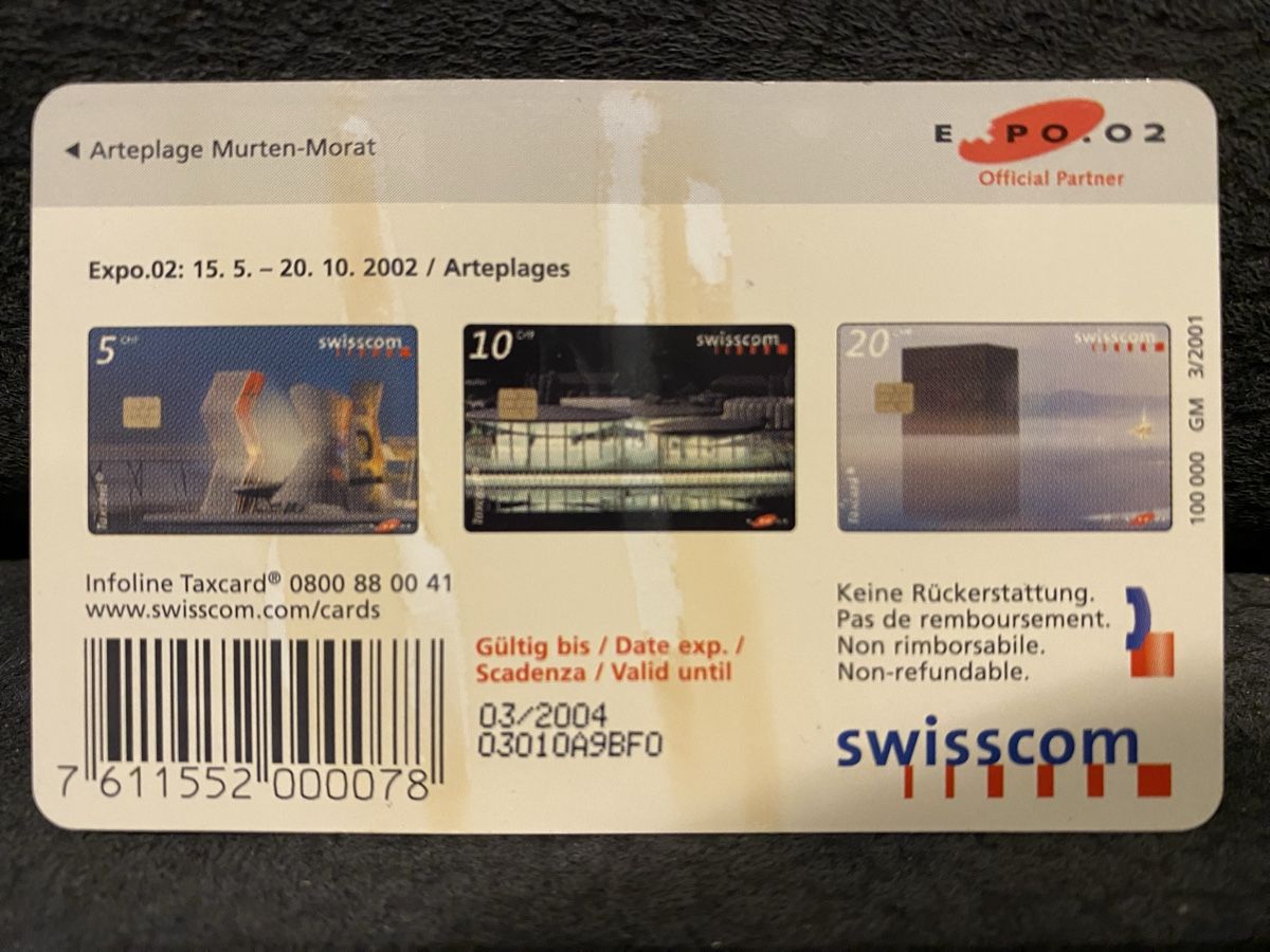 Schede telefoniche: Taxcard S4 – Usato da Lausanne venduto da babacard10 1