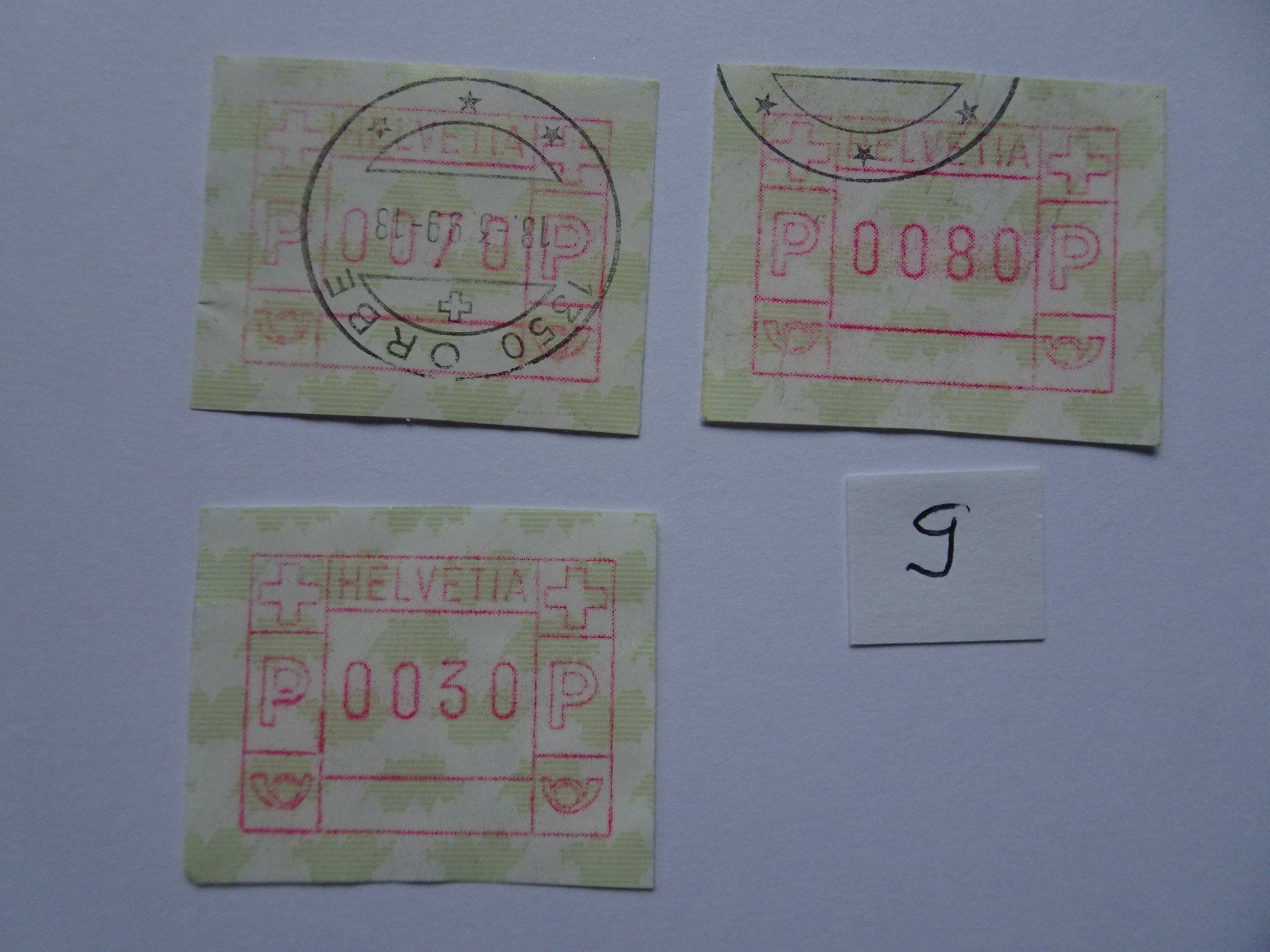Tutti i francobolli: ATM-Typ 9 Vollstempel – Nuovo (secondo la descrizione) da Aadorf venduto da Chnorli-Furz