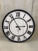 Horloge murale style vintage chiffres romains grand format